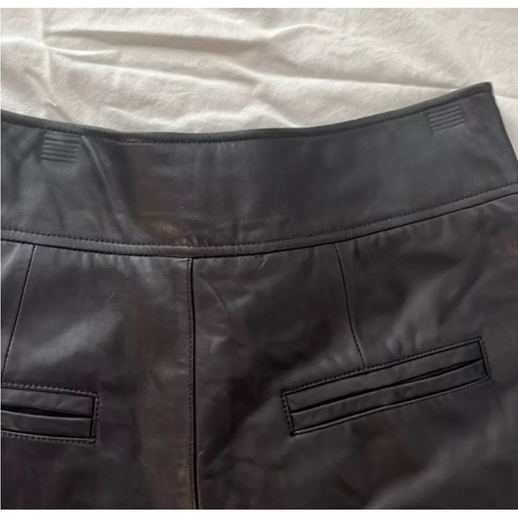 Rag & Bone Black Lambskin Leather Bermuda Shorts size 30 - Picture 6 of 15